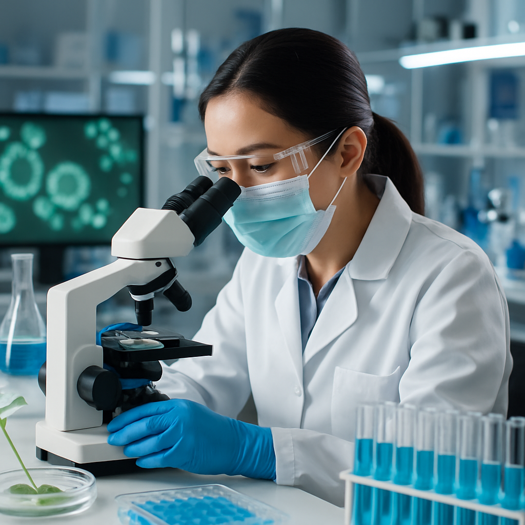 An image that represents the biotechnology and pharmaceutical industies not graphic something more realistic