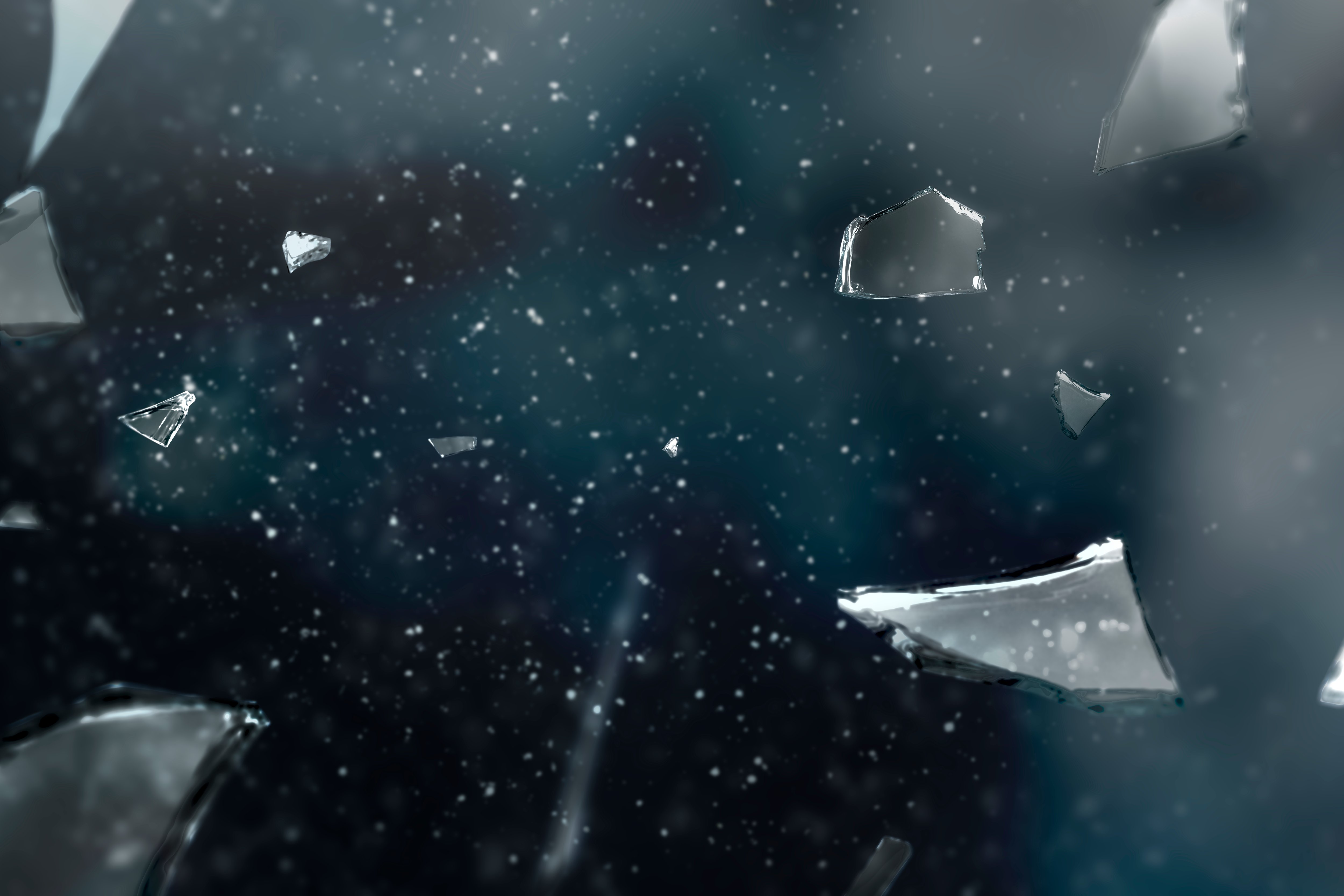 Debris Fragments Orbiting in Space